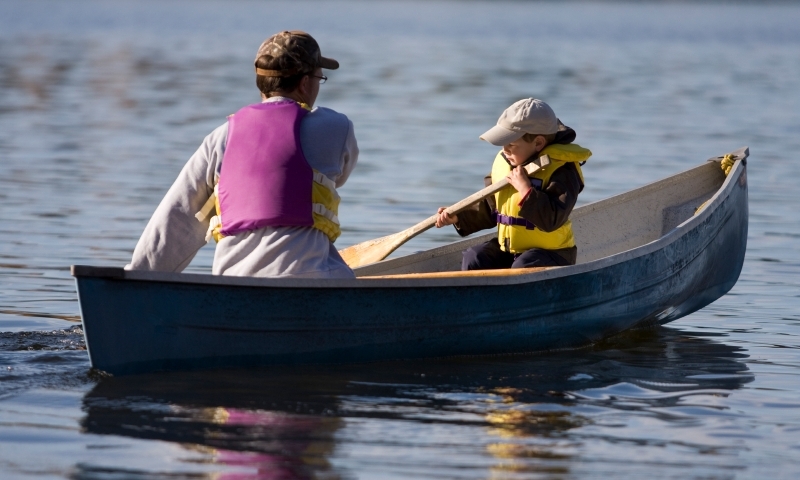 Canoe Canoeing Family Kids