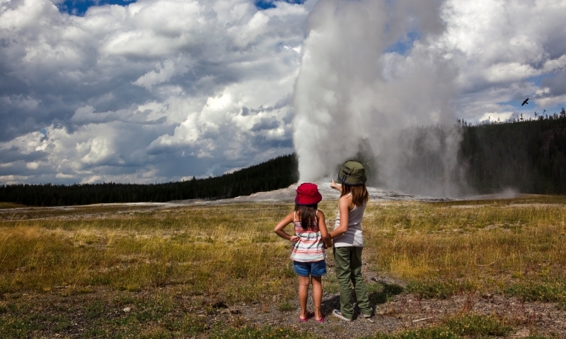 Kids Geyser Yellowstone